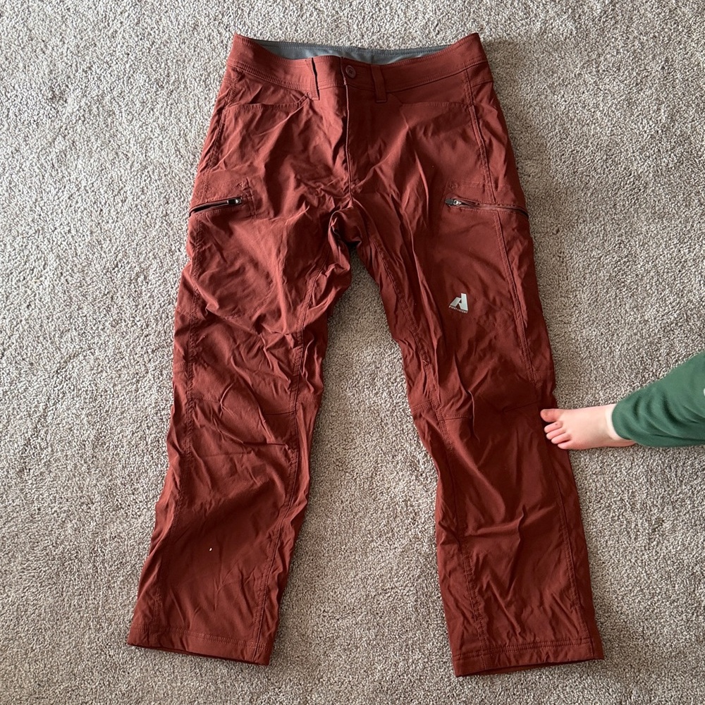 Men's Rust Eddie Bauer Outdoor Stretch Pants fleece lined